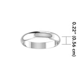 Smooth Silver Wedding Band Medium SM153 - Jewelry