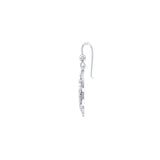 To live in solitude ~ Sterling Silver Whale Tail Filigree Hook Earrings Jewelry TER1712 - Jewelry