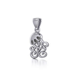 Jellyfish with Celtic Tail Silver Pendant TPD5206 - Jewelry