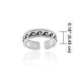 I played with the great waves of the sea ~ Sterling Silver Toe Ring TR603 - Jewelry