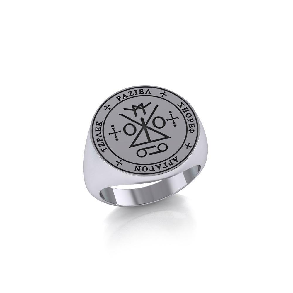 Sigil of the Archangel Raziel Silver Ring TRI1762 – Peter Stone Jewelry