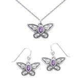 Spread your wings like a butterfly ~ Sterling Silver Jewelry Set TSE570 - Jewelry